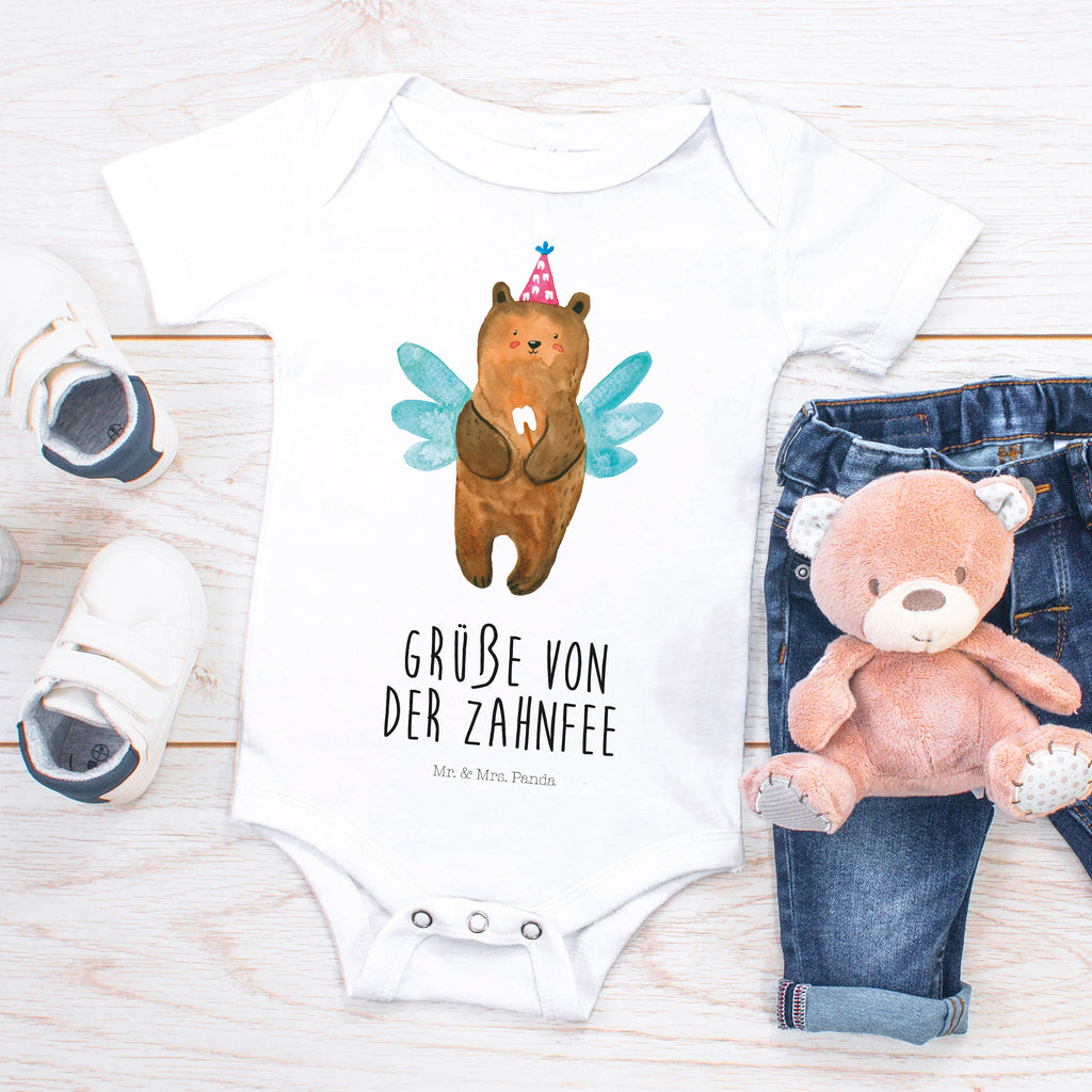 Organic Baby Body Zahnfee Bär Babykleidung, Babystrampler, Strampler, Wickelbody, Baby Erstausstattung, Junge, Mädchen, Bär, Teddy, Teddybär, Zahnfee, Fee, Milchzahn, Erster Zahn