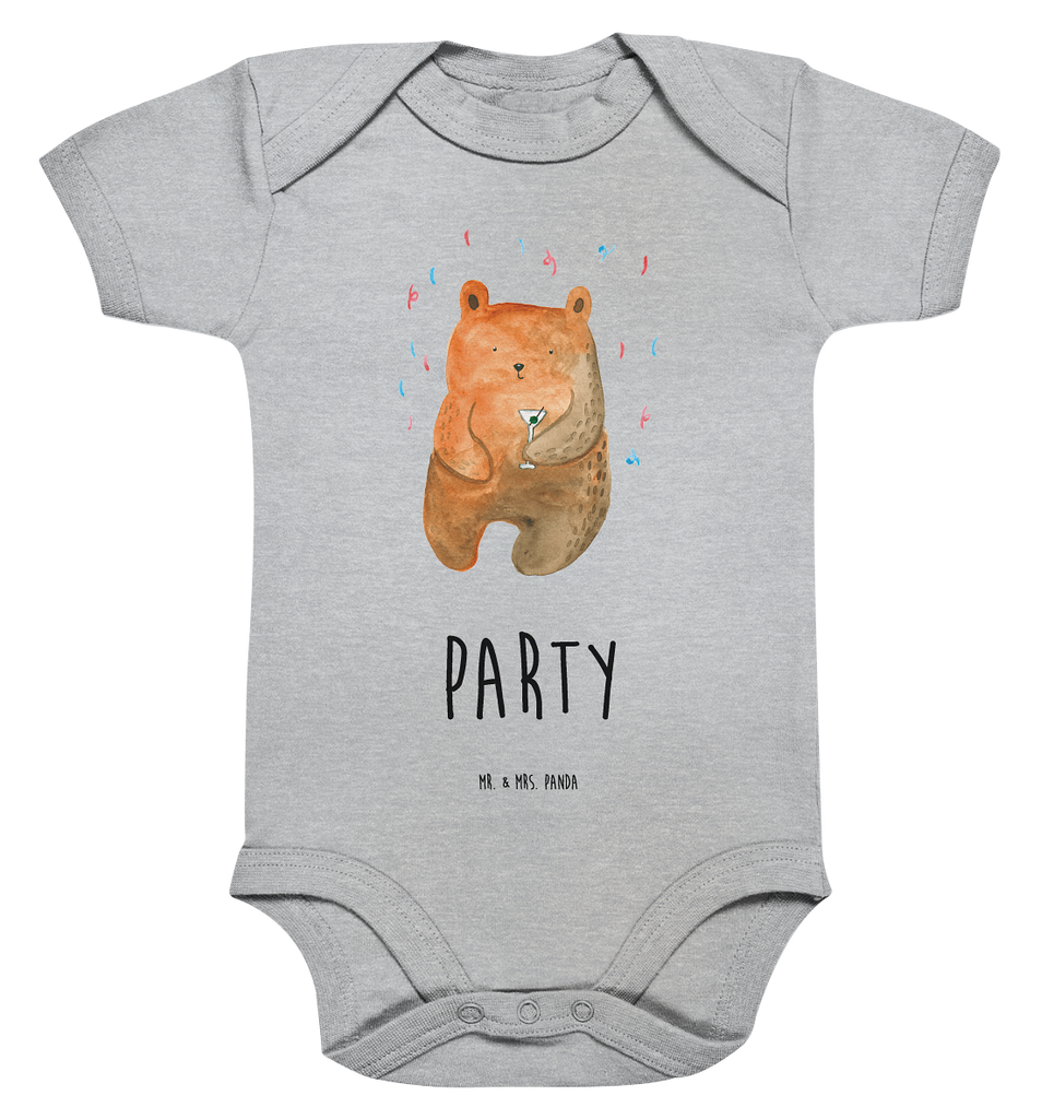 Organic Baby Body Bär Party Babykleidung, Babystrampler, Strampler, Wickelbody, Baby Erstausstattung, Junge, Mädchen, Bär, Teddy, Teddybär, Geburtstag, Geburtstagsgeschenk, Geschenk, Party, Feiern, Abfeiern, Mitbringsel, Gute Laune, Lustig