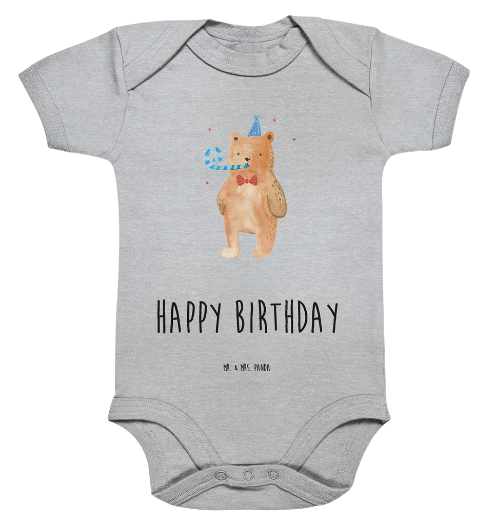 Organic Baby Body Birthday Bär Babykleidung, Babystrampler, Strampler, Wickelbody, Baby Erstausstattung, Junge, Mädchen, Bär, Teddy, Teddybär, Happy Birthday, Alles Gute, Glückwunsch, Geburtstag