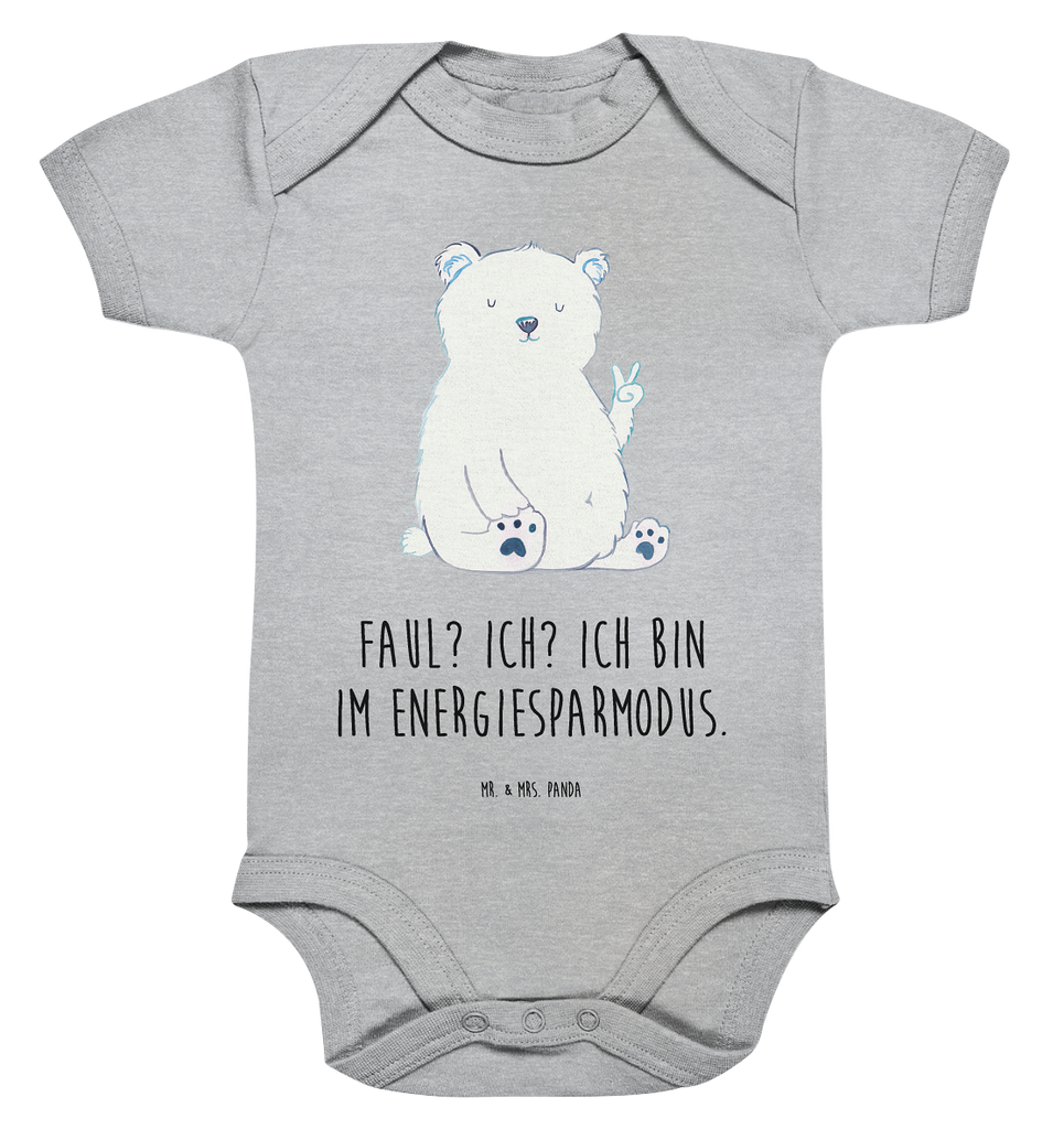 Organic Baby Body Eisbär Faul Babykleidung, Babystrampler, Strampler, Wickelbody, Baby Erstausstattung, Junge, Mädchen, Bär, Teddy, Teddybär, Eisbär, Nordpol, Faul, Entspannen, Relaxen, Büro, Arbeit, Bürojob, Arbeitsplatz, Homeoffice
