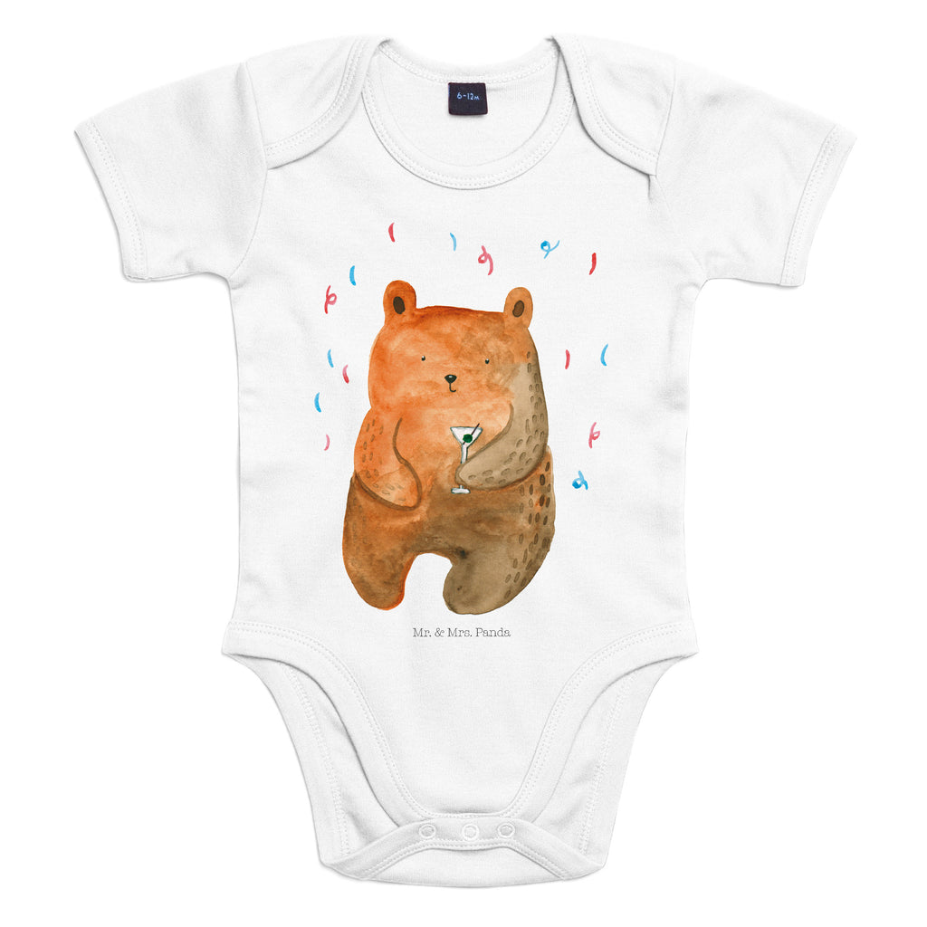 Organic Baby Body Bär Party Babykleidung, Babystrampler, Strampler, Wickelbody, Baby Erstausstattung, Junge, Mädchen, Bär, Teddy, Teddybär, Geburtstag, Geburtstagsgeschenk, Geschenk, Party, Feiern, Abfeiern, Mitbringsel, Gute Laune, Lustig