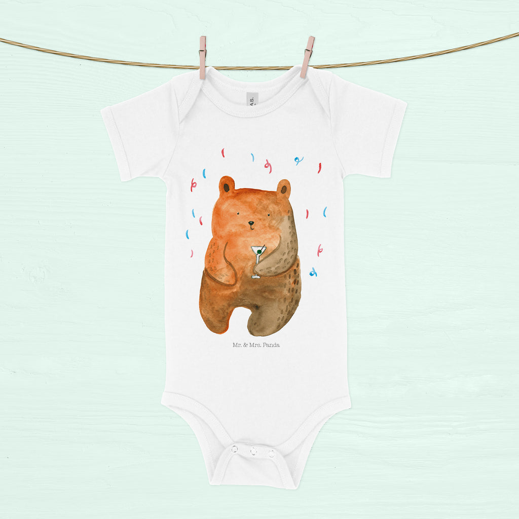 Organic Baby Body Bär Party Babykleidung, Babystrampler, Strampler, Wickelbody, Baby Erstausstattung, Junge, Mädchen, Bär, Teddy, Teddybär, Geburtstag, Geburtstagsgeschenk, Geschenk, Party, Feiern, Abfeiern, Mitbringsel, Gute Laune, Lustig