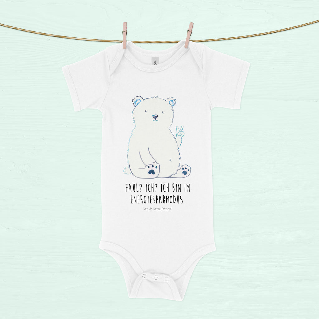 Organic Baby Body Eisbär Faul Babykleidung, Babystrampler, Strampler, Wickelbody, Baby Erstausstattung, Junge, Mädchen, Bär, Teddy, Teddybär, Eisbär, Nordpol, Faul, Entspannen, Relaxen, Büro, Arbeit, Bürojob, Arbeitsplatz, Homeoffice