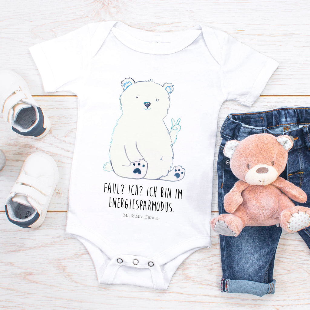 Organic Baby Body Eisbär Faul Babykleidung, Babystrampler, Strampler, Wickelbody, Baby Erstausstattung, Junge, Mädchen, Bär, Teddy, Teddybär, Eisbär, Nordpol, Faul, Entspannen, Relaxen, Büro, Arbeit, Bürojob, Arbeitsplatz, Homeoffice