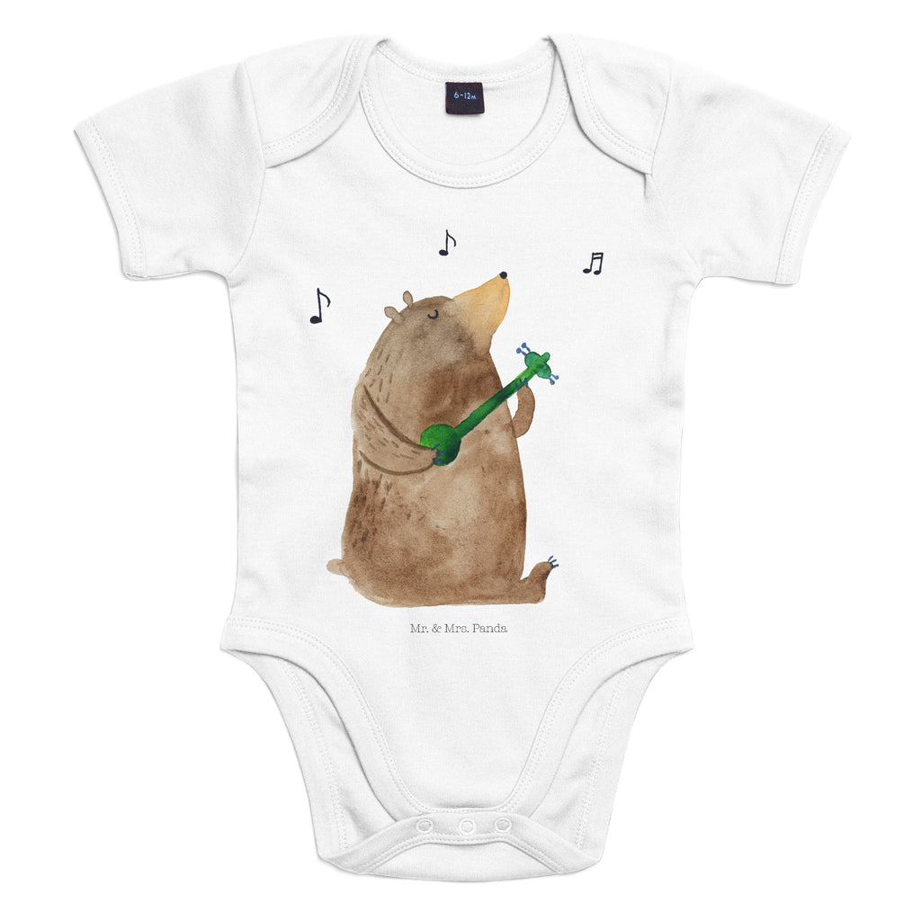 Organic Baby Body Bär Gitarre Babykleidung, Babystrampler, Strampler, Wickelbody, Baby Erstausstattung, Junge, Mädchen, Bär, Teddy, Teddybär