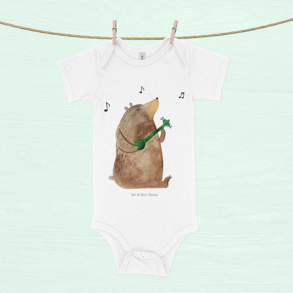 Organic Baby Body Bär Gitarre Babykleidung, Babystrampler, Strampler, Wickelbody, Baby Erstausstattung, Junge, Mädchen, Bär, Teddy, Teddybär