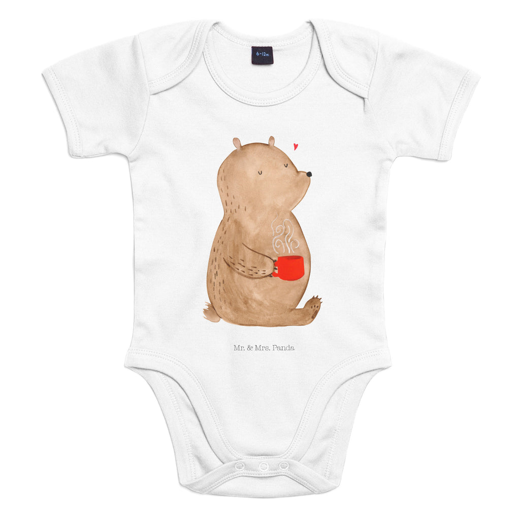 Organic Baby Body Bär Kaffee Babykleidung, Babystrampler, Strampler, Wickelbody, Baby Erstausstattung, Junge, Mädchen, Bär, Teddy, Teddybär, Kaffee, Coffee, Bären, guten Morgen, Morgenroutine, Welt erobern, Welt retten, Motivation