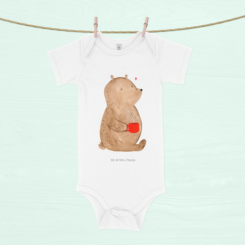 Organic Baby Body Bär Kaffee Babykleidung, Babystrampler, Strampler, Wickelbody, Baby Erstausstattung, Junge, Mädchen, Bär, Teddy, Teddybär, Kaffee, Coffee, Bären, guten Morgen, Morgenroutine, Welt erobern, Welt retten, Motivation
