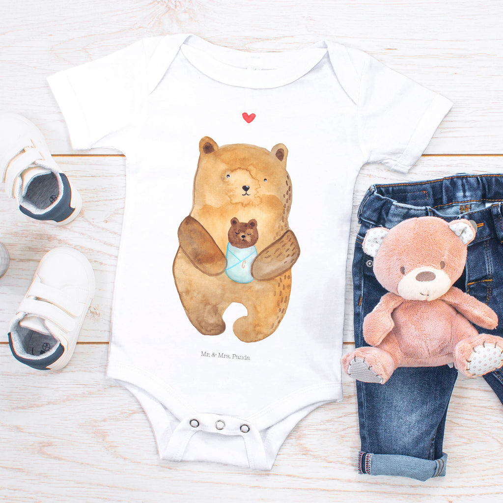 Organic Baby Body Bär mit Baby Babykleidung, Babystrampler, Strampler, Wickelbody, Baby Erstausstattung, Junge, Mädchen, Bär, Teddy, Teddybär, Eltern, Mutter, Baby, Taufe, Geburt, Nichte, Neffe, Enkel, Enkelin, Täufling, Geburtstag, Glückwunsch