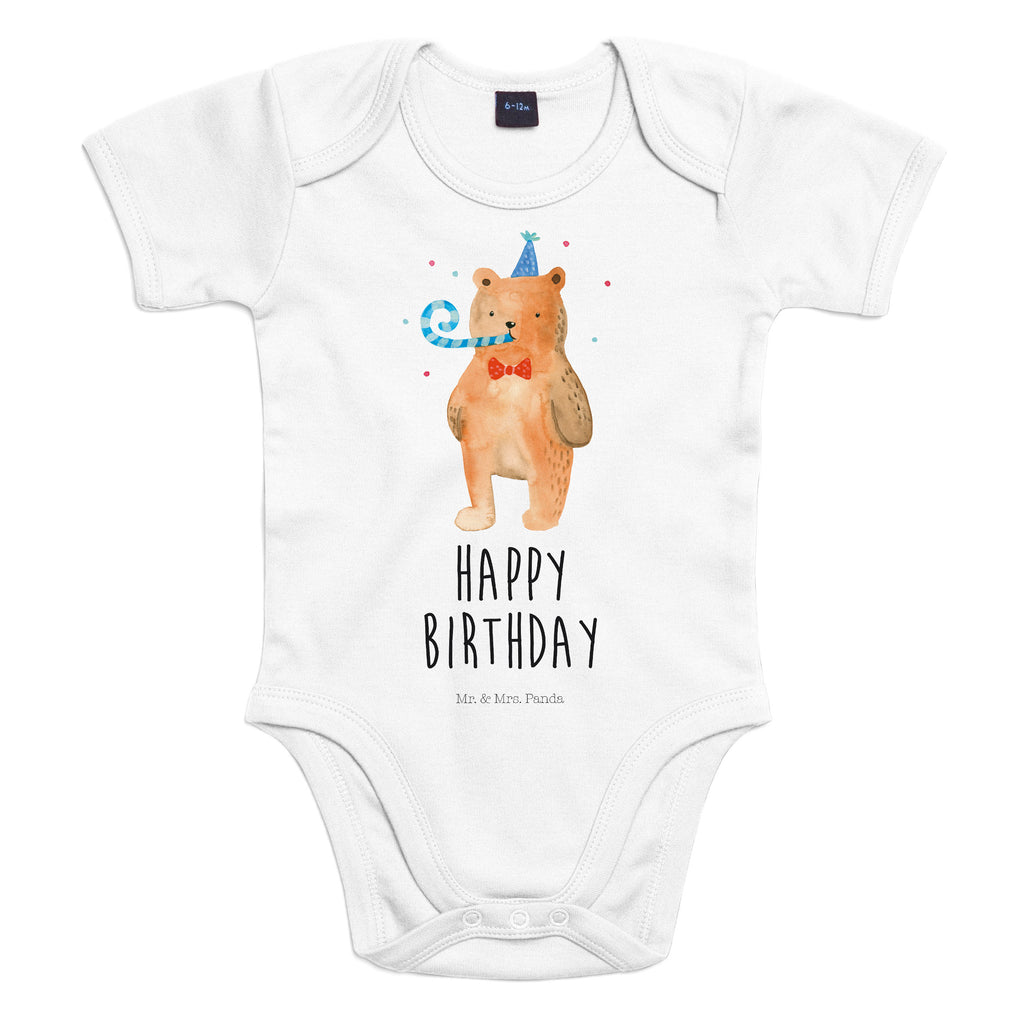 Organic Baby Body Birthday Bär Babykleidung, Babystrampler, Strampler, Wickelbody, Baby Erstausstattung, Junge, Mädchen, Bär, Teddy, Teddybär, Happy Birthday, Alles Gute, Glückwunsch, Geburtstag