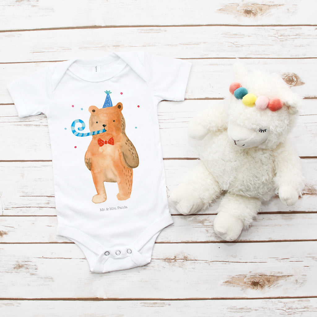 Organic Baby Body Birthday Bär Babykleidung, Babystrampler, Strampler, Wickelbody, Baby Erstausstattung, Junge, Mädchen, Bär, Teddy, Teddybär, Happy Birthday, Alles Gute, Glückwunsch, Geburtstag