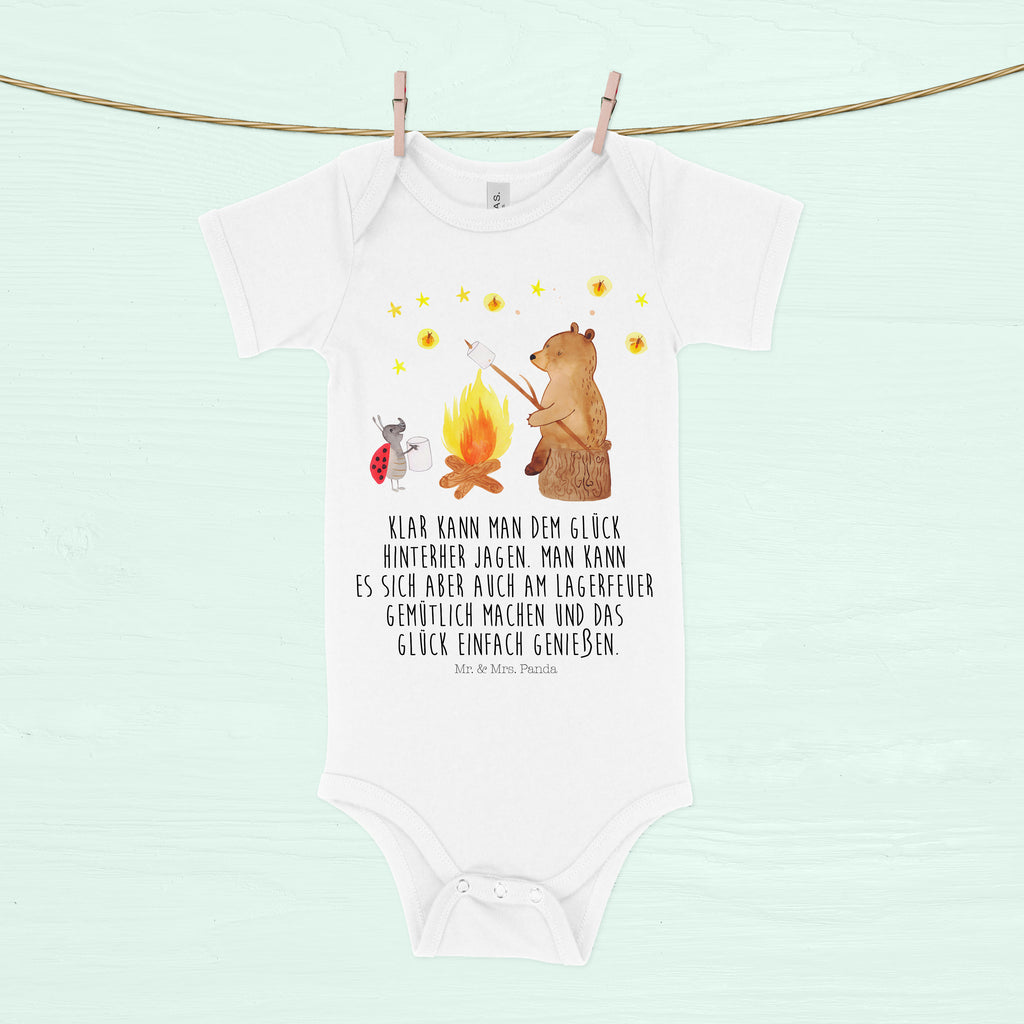 Organic Baby Body Bär & Marienkäfer Lagerfeuer Babykleidung, Babystrampler, Strampler, Wickelbody, Baby Erstausstattung, Junge, Mädchen, Bär, Teddy, Teddybär, Lagerfeuer