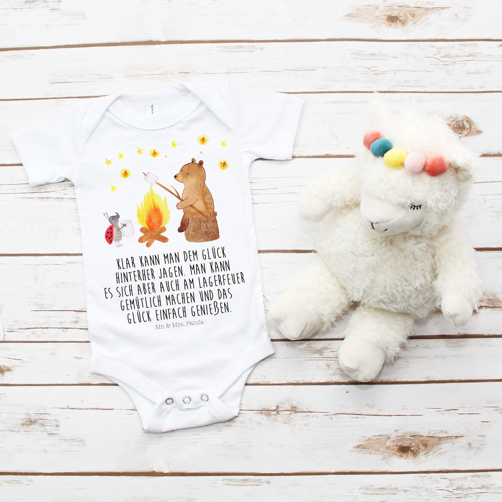 Organic Baby Body Bär & Marienkäfer Lagerfeuer Babykleidung, Babystrampler, Strampler, Wickelbody, Baby Erstausstattung, Junge, Mädchen, Bär, Teddy, Teddybär, Lagerfeuer