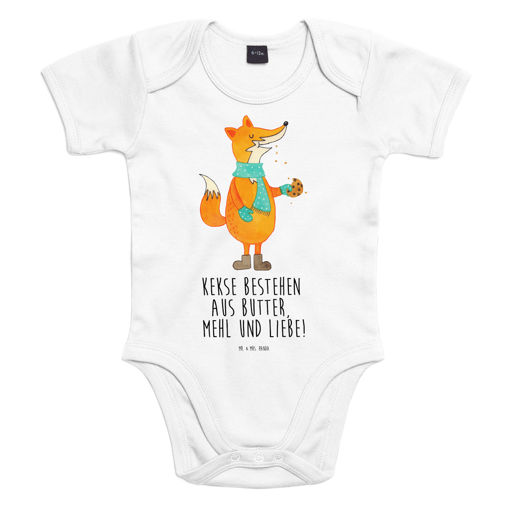 Organic Baby Body Fuchs Keks Babykleidung, Babystrampler, Strampler, Wickelbody, Baby Erstausstattung, Junge, Mädchen, Fuchs, Füchse, Backen Spruch, Kekse, Winter, Weihnachtszeit, Plätzchen, Liebe, Küche Deko