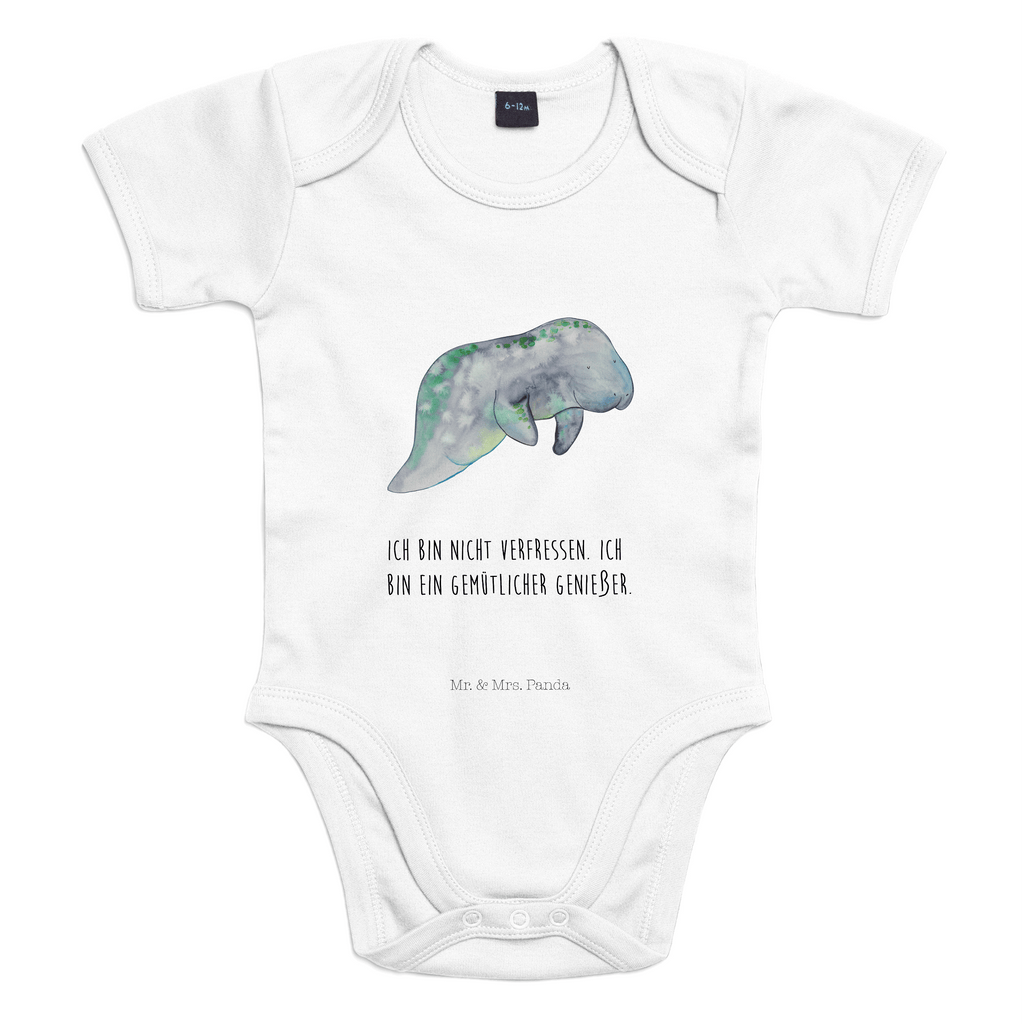 Organic Baby Body Seekuh chillt Babykleidung, Babystrampler, Strampler, Wickelbody, Baby Erstausstattung, Junge, Mädchen, Meerestiere, Meer, Urlaub, Seekuh, Seekühe, Diät, Abnehmen, Zucker, Diätwahn, Essen, Süßigkeiten