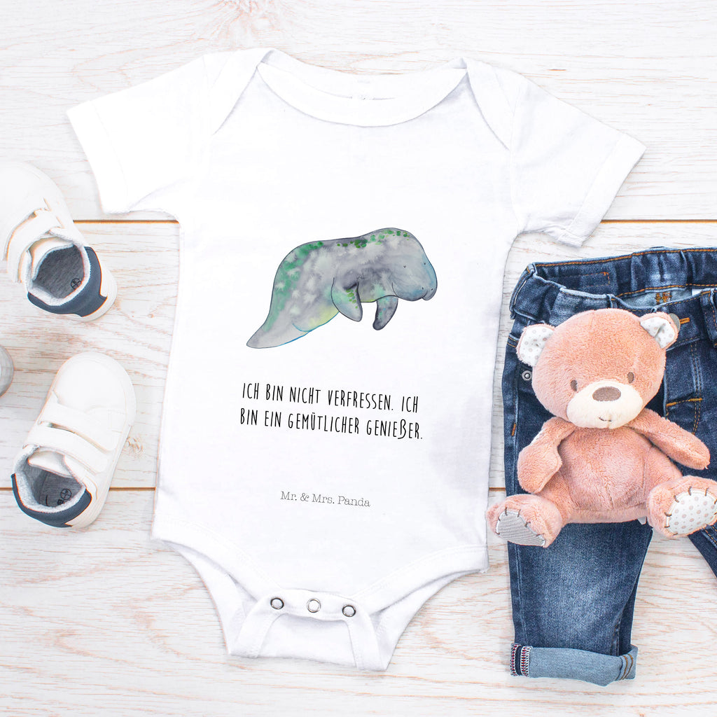 Organic Baby Body Seekuh chillt Babykleidung, Babystrampler, Strampler, Wickelbody, Baby Erstausstattung, Junge, Mädchen, Meerestiere, Meer, Urlaub, Seekuh, Seekühe, Diät, Abnehmen, Zucker, Diätwahn, Essen, Süßigkeiten