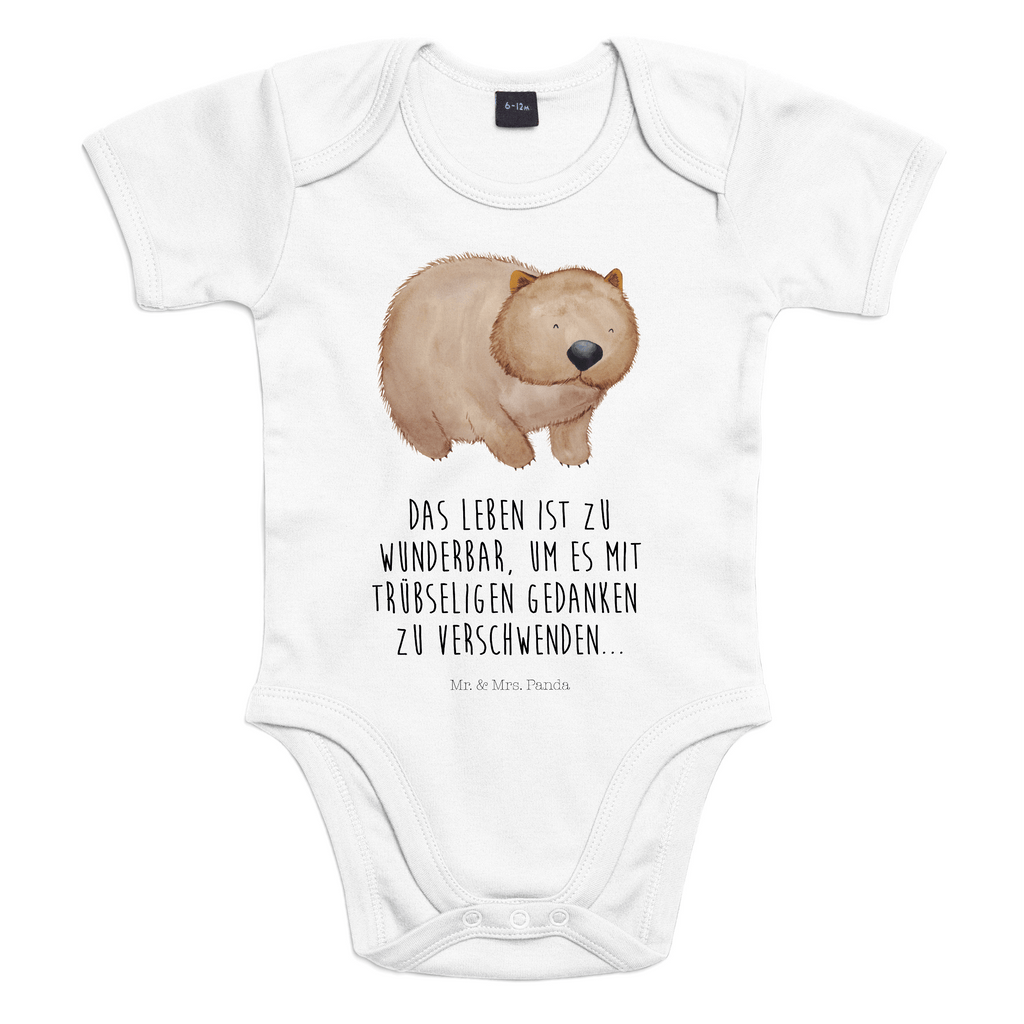 Organic Baby Body Wombat Babykleidung, Babystrampler, Strampler, Wickelbody, Baby Erstausstattung, Junge, Mädchen, Tiermotive, Gute Laune, lustige Sprüche, Tiere, Wombat, Das Leben ist schön, Motivation, Spruch, Australien