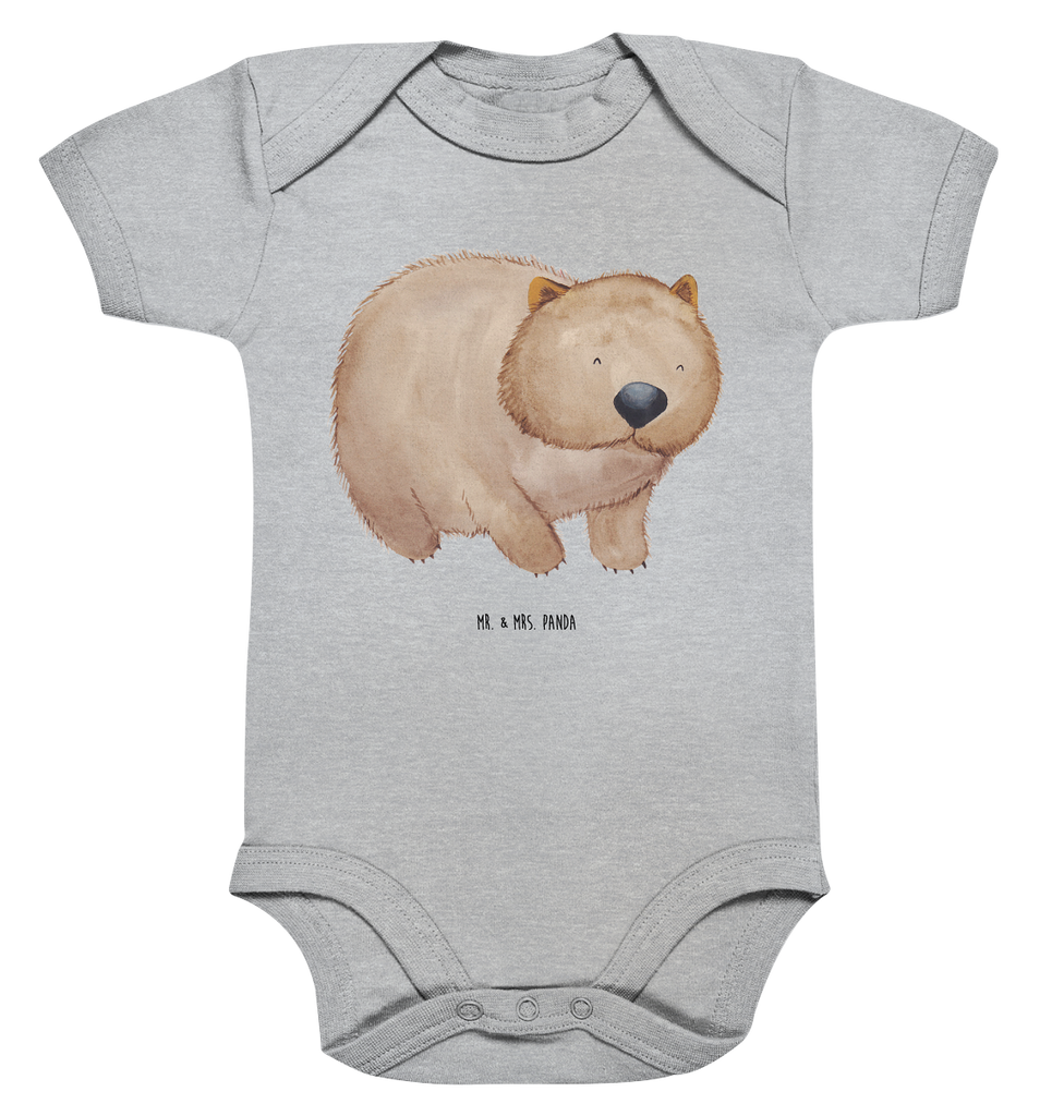 Organic Baby Body Wombat Babykleidung, Babystrampler, Strampler, Wickelbody, Baby Erstausstattung, Junge, Mädchen, Tiermotive, Gute Laune, lustige Sprüche, Tiere, Wombat, Das Leben ist schön, Motivation, Spruch, Australien