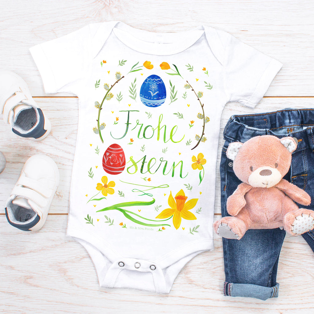 Organic Baby Body Frohe Ostern Babykleidung, Babystrampler, Strampler, Wickelbody, Baby Erstausstattung, Junge, Mädchen, Ostern, Osterhase, Ostergeschenke, Osternest, Osterdeko, Geschenk zu Ostern, Frohe Ostern, Ostergrüße, Osterblume, Osterei, bemalte Ostereier, Weidenkätzchen. Lettering