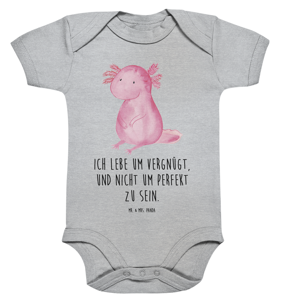 Organic Baby Body Axolotl Babykleidung, Babystrampler, Strampler, Wickelbody, Baby Erstausstattung, Junge, Mädchen, Axolotl, Molch, Axolot, vergnügt, fröhlich, zufrieden, Lebensstil, Weisheit, Lebensweisheit, Liebe, Freundin