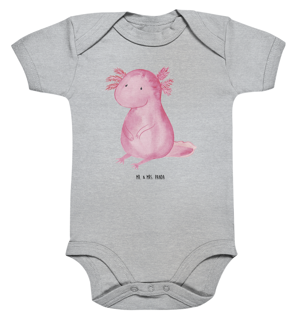 Organic Baby Body Axolotl Babykleidung, Babystrampler, Strampler, Wickelbody, Baby Erstausstattung, Junge, Mädchen, Axolotl, Molch, Axolot, vergnügt, fröhlich, zufrieden, Lebensstil, Weisheit, Lebensweisheit, Liebe, Freundin