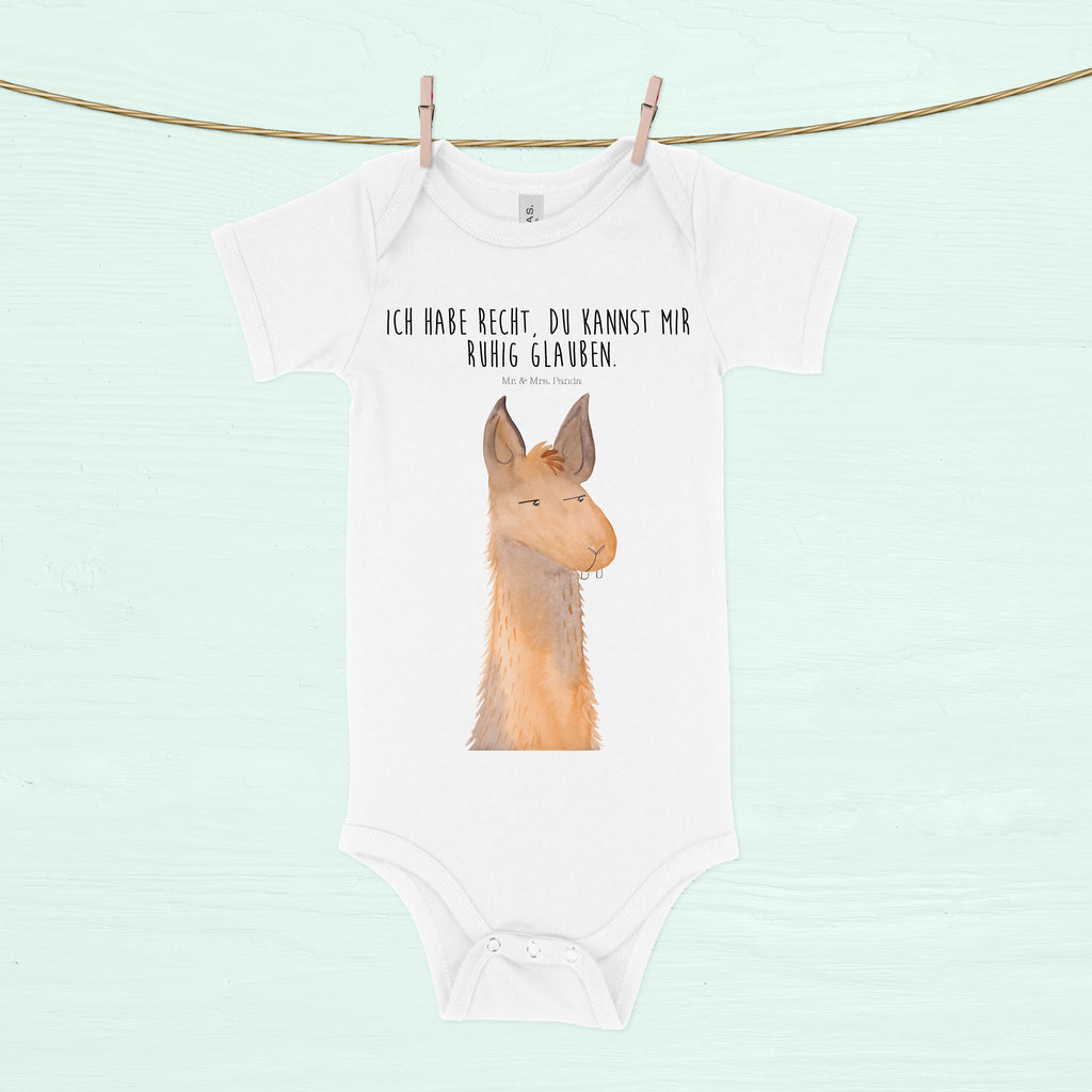 Organic Baby Body Lamakopf genervt Babykleidung, Babystrampler, Strampler, Wickelbody, Baby Erstausstattung, Junge, Mädchen, Lama, Alpaka, Lamas, Recht haben, genervt sein, Freundin, beste Freundin, Partnerin, Büro, Büroalltag, Chef, Chefin, Azubi