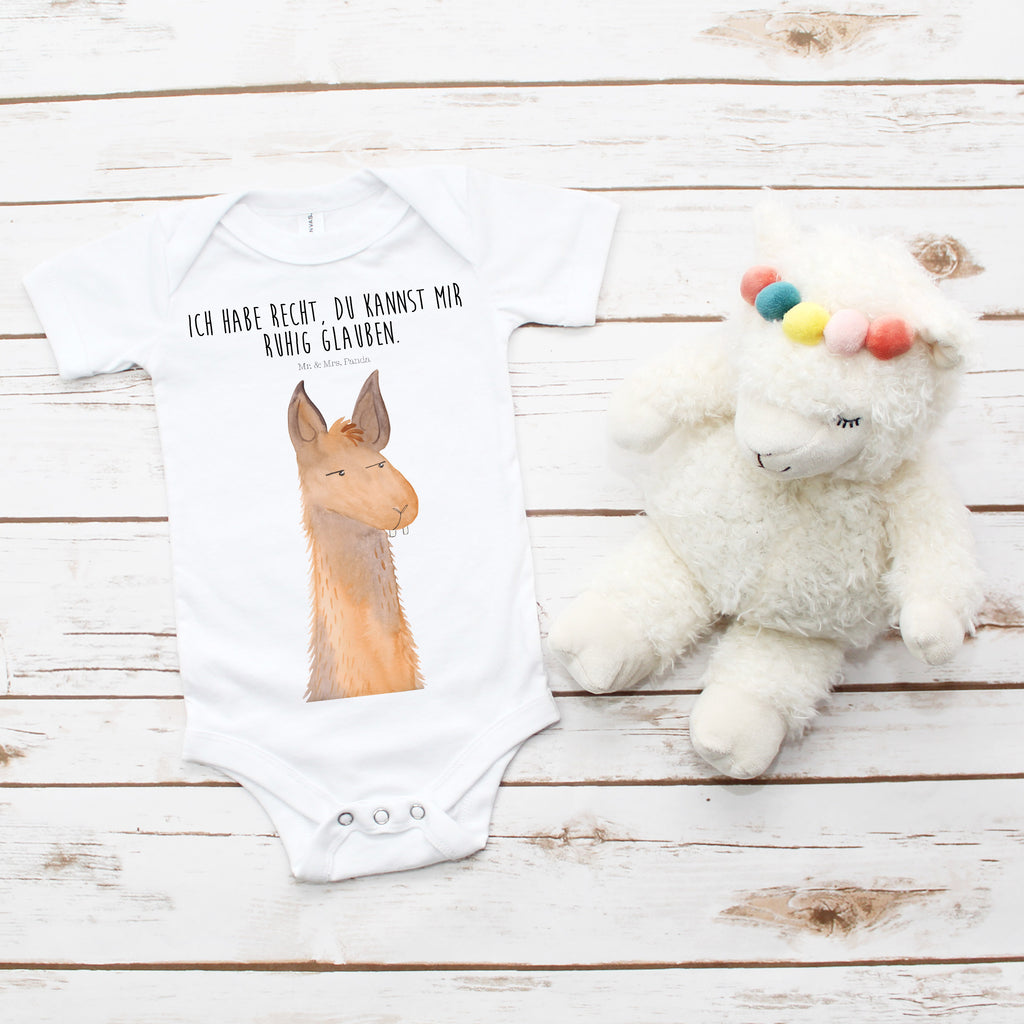 Organic Baby Body Lamakopf genervt Babykleidung, Babystrampler, Strampler, Wickelbody, Baby Erstausstattung, Junge, Mädchen, Lama, Alpaka, Lamas, Recht haben, genervt sein, Freundin, beste Freundin, Partnerin, Büro, Büroalltag, Chef, Chefin, Azubi