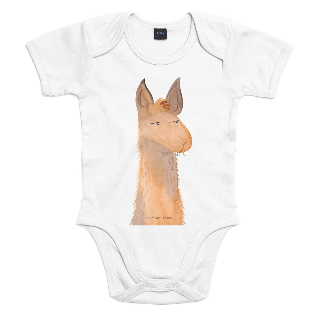 Organic Baby Body Lamakopf genervt Babykleidung, Babystrampler, Strampler, Wickelbody, Baby Erstausstattung, Junge, Mädchen, Lama, Alpaka, Lamas, Recht haben, genervt sein, Freundin, beste Freundin, Partnerin, Büro, Büroalltag, Chef, Chefin, Azubi
