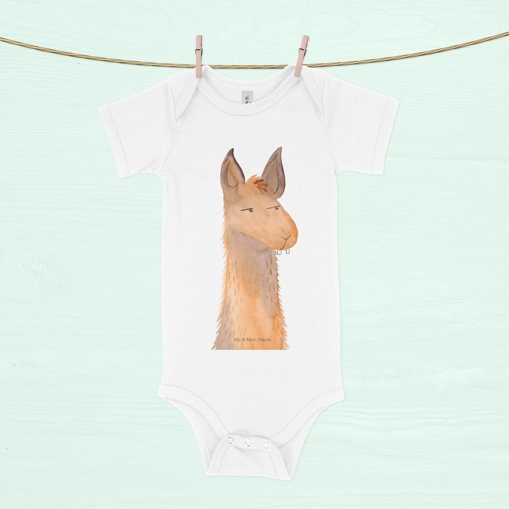 Organic Baby Body Lamakopf genervt Babykleidung, Babystrampler, Strampler, Wickelbody, Baby Erstausstattung, Junge, Mädchen, Lama, Alpaka, Lamas, Recht haben, genervt sein, Freundin, beste Freundin, Partnerin, Büro, Büroalltag, Chef, Chefin, Azubi