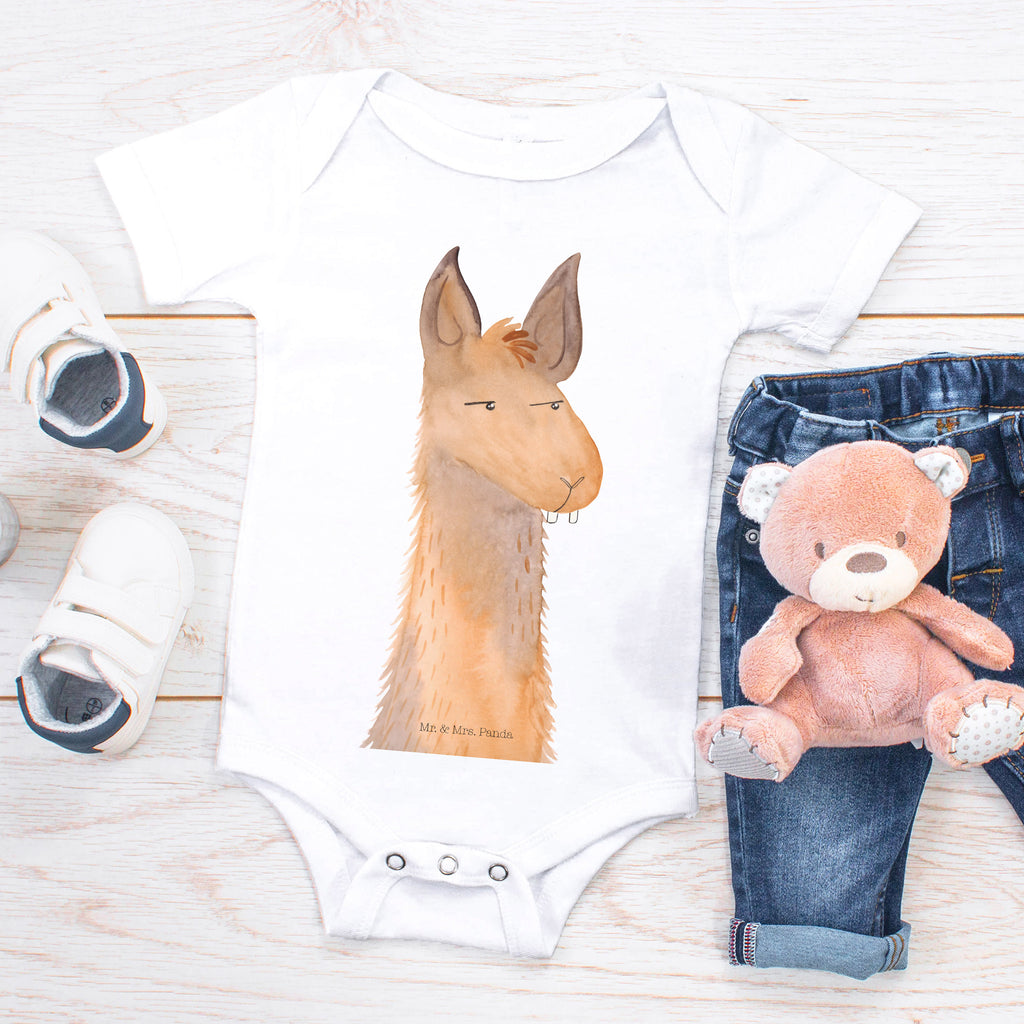 Organic Baby Body Lamakopf genervt Babykleidung, Babystrampler, Strampler, Wickelbody, Baby Erstausstattung, Junge, Mädchen, Lama, Alpaka, Lamas, Recht haben, genervt sein, Freundin, beste Freundin, Partnerin, Büro, Büroalltag, Chef, Chefin, Azubi