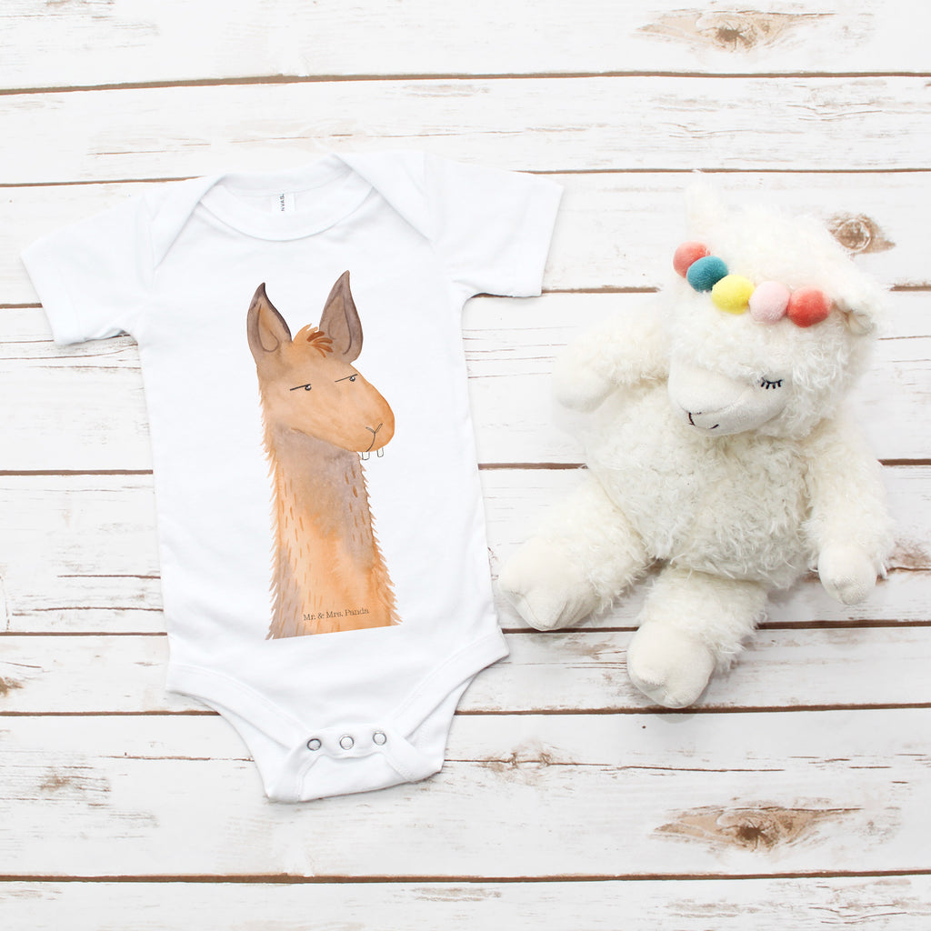 Organic Baby Body Lamakopf genervt Babykleidung, Babystrampler, Strampler, Wickelbody, Baby Erstausstattung, Junge, Mädchen, Lama, Alpaka, Lamas, Recht haben, genervt sein, Freundin, beste Freundin, Partnerin, Büro, Büroalltag, Chef, Chefin, Azubi