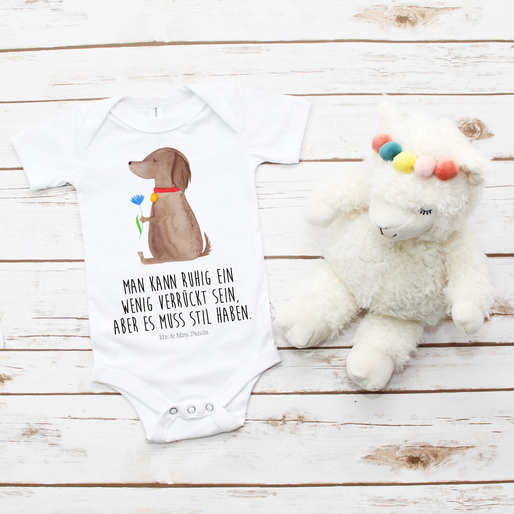 Organic Baby Body Hund Blume Babykleidung, Babystrampler, Strampler, Wickelbody, Baby Erstausstattung, Junge, Mädchen, Hund, Hundemotiv, Haustier, Hunderasse, Tierliebhaber, Hundebesitzer, Sprüche, Hunde, Frauchen, Hundeliebe