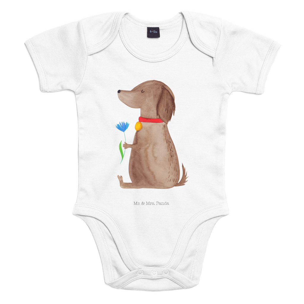 Organic Baby Body Hund Blume Babykleidung, Babystrampler, Strampler, Wickelbody, Baby Erstausstattung, Junge, Mädchen, Hund, Hundemotiv, Haustier, Hunderasse, Tierliebhaber, Hundebesitzer, Sprüche, Hunde, Frauchen, Hundeliebe