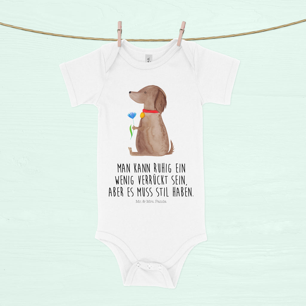 Organic Baby Body Hund Blume Babykleidung, Babystrampler, Strampler, Wickelbody, Baby Erstausstattung, Junge, Mädchen, Hund, Hundemotiv, Haustier, Hunderasse, Tierliebhaber, Hundebesitzer, Sprüche, Hunde, Frauchen, Hundeliebe