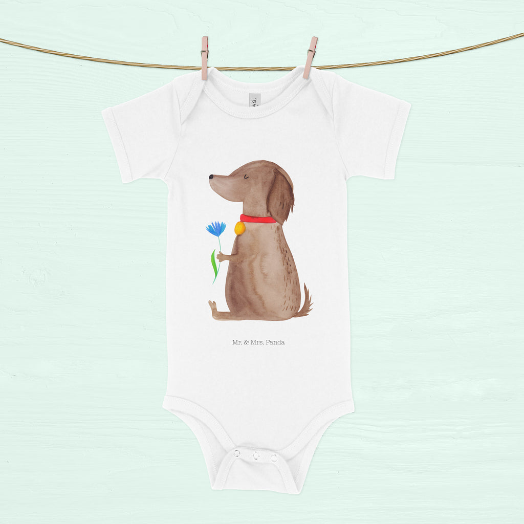 Organic Baby Body Hund Blume Babykleidung, Babystrampler, Strampler, Wickelbody, Baby Erstausstattung, Junge, Mädchen, Hund, Hundemotiv, Haustier, Hunderasse, Tierliebhaber, Hundebesitzer, Sprüche, Hunde, Frauchen, Hundeliebe