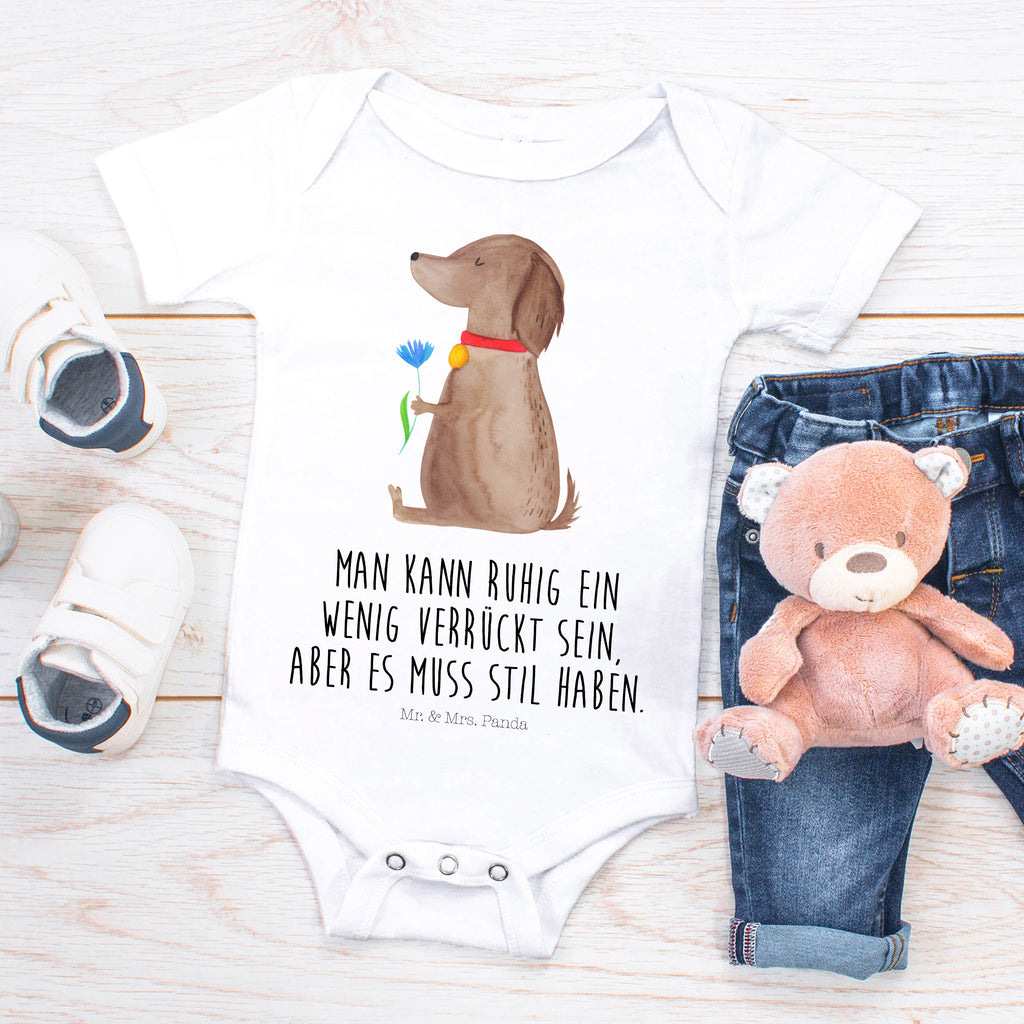 Organic Baby Body Hund Blume Babykleidung, Babystrampler, Strampler, Wickelbody, Baby Erstausstattung, Junge, Mädchen, Hund, Hundemotiv, Haustier, Hunderasse, Tierliebhaber, Hundebesitzer, Sprüche, Hunde, Frauchen, Hundeliebe