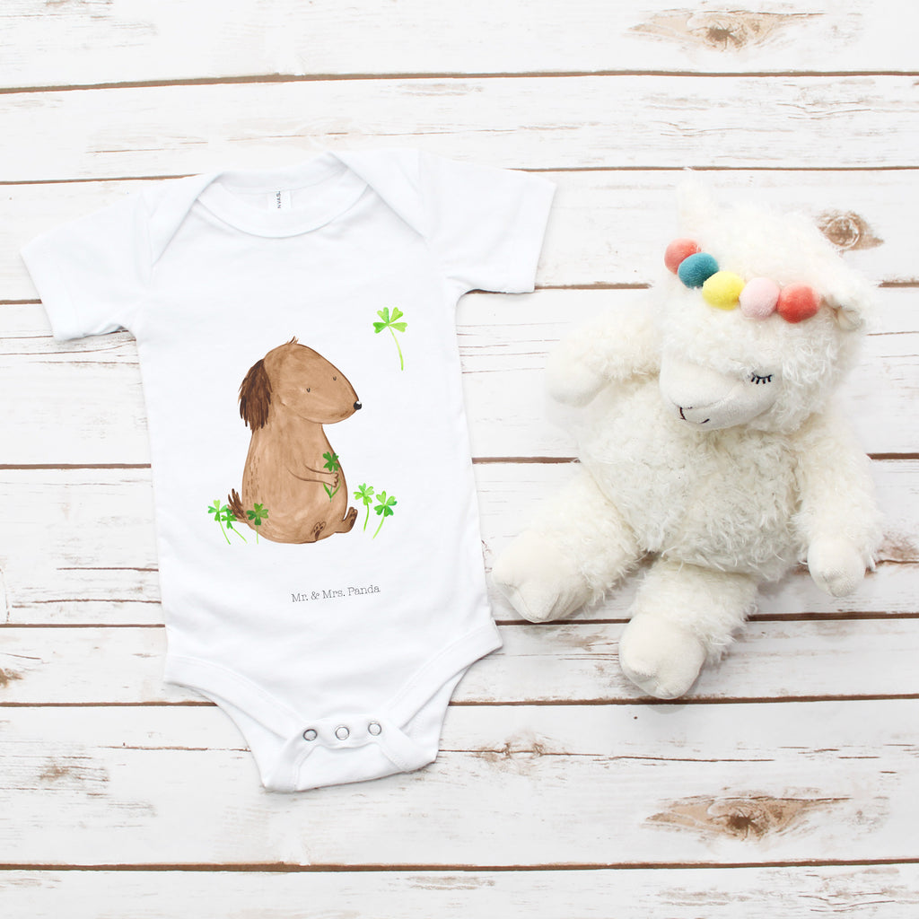 Organic Baby Body Hund Kleeblatt Babykleidung, Babystrampler, Strampler, Wickelbody, Baby Erstausstattung, Junge, Mädchen, Hund, Hundemotiv, Haustier, Hunderasse, Tierliebhaber, Hundebesitzer, Sprüche, Kleeblatt, Glück, Tagträume, Motivation, Neuanfang, Geschenk, Glücksbringer, Selbstliebe, Achtsamkeit