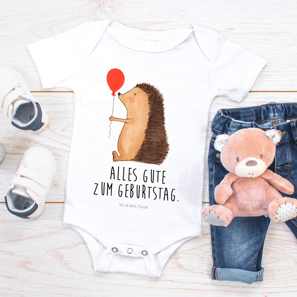 Organic Baby Body Igel mit Luftballon Babykleidung, Babystrampler, Strampler, Wickelbody, Baby Erstausstattung, Junge, Mädchen, Tiermotive, Gute Laune, lustige Sprüche, Tiere, Igel, Geburtstag, Herzlichen Glückwunsch, Glückwunsch, Geburtstagskind, Ballon, Happy Birthday