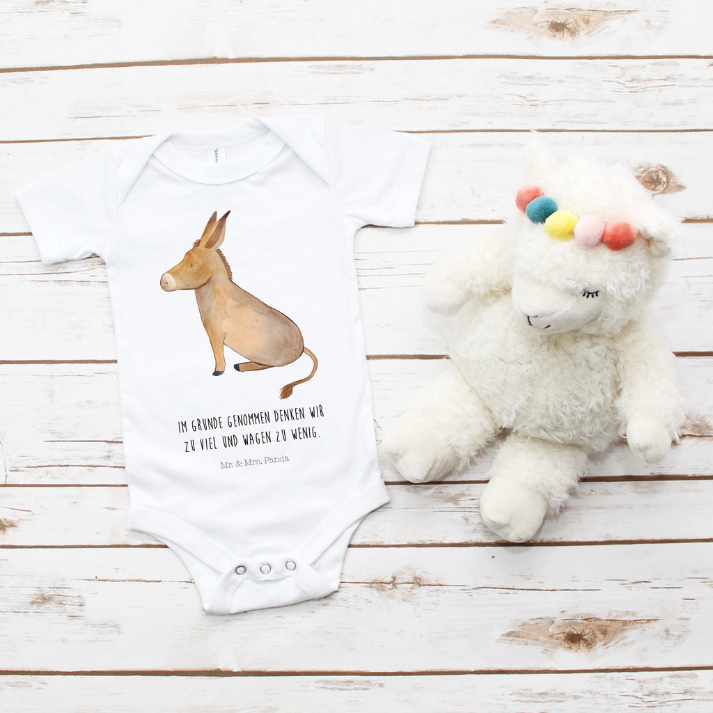 Organic Baby Body Esel Babykleidung, Babystrampler, Strampler, Wickelbody, Baby Erstausstattung, Junge, Mädchen, Tiermotive, Gute Laune, lustige Sprüche, Tiere, Esel, Weisheit, Lebensmut, Lebensglück, Ziel, Lebensziel, Mut, erfolg, tapferkeit, positive gedanken, zuversicht