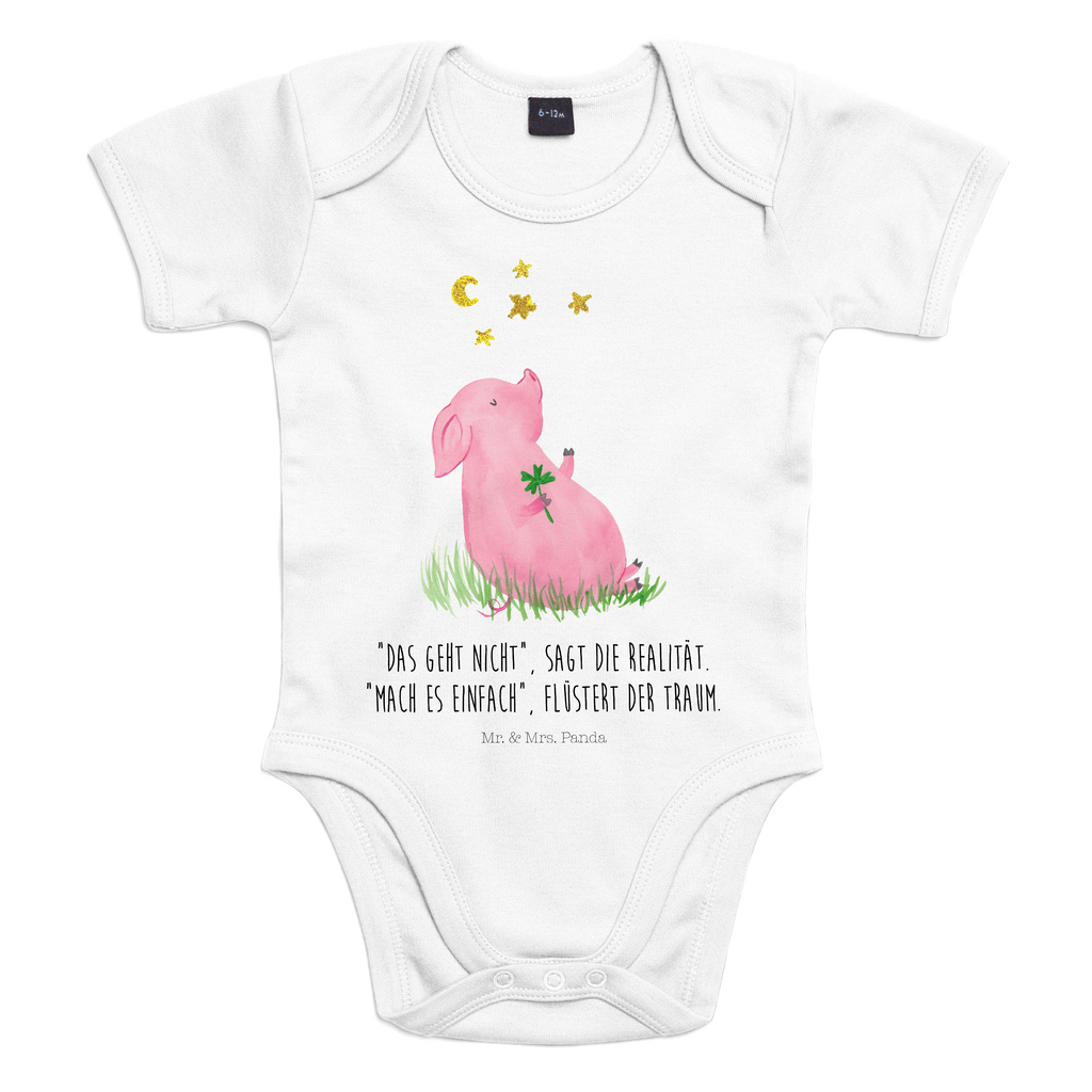 Organic Baby Body Glücksschwein Babykleidung, Babystrampler, Strampler, Wickelbody, Baby Erstausstattung, Junge, Mädchen, Tiermotive, Gute Laune, lustige Sprüche, Tiere, Glücksschwein. Glück, Schwein, Schweinchen, Sterne, Sernchen, Ziele, Träume, Motivation, Glücksbringer