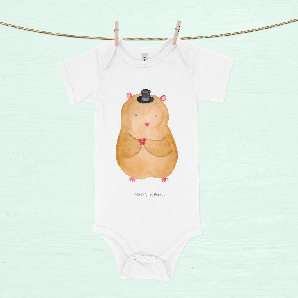 Organic Baby Body Hamster mit Hut Babykleidung, Babystrampler, Strampler, Wickelbody, Baby Erstausstattung, Junge, Mädchen, Tiermotive, Gute Laune, lustige Sprüche, Tiere, Hamster, Hut, Magier, Zylinder, Zwerghamster, Zauberer, Houdini