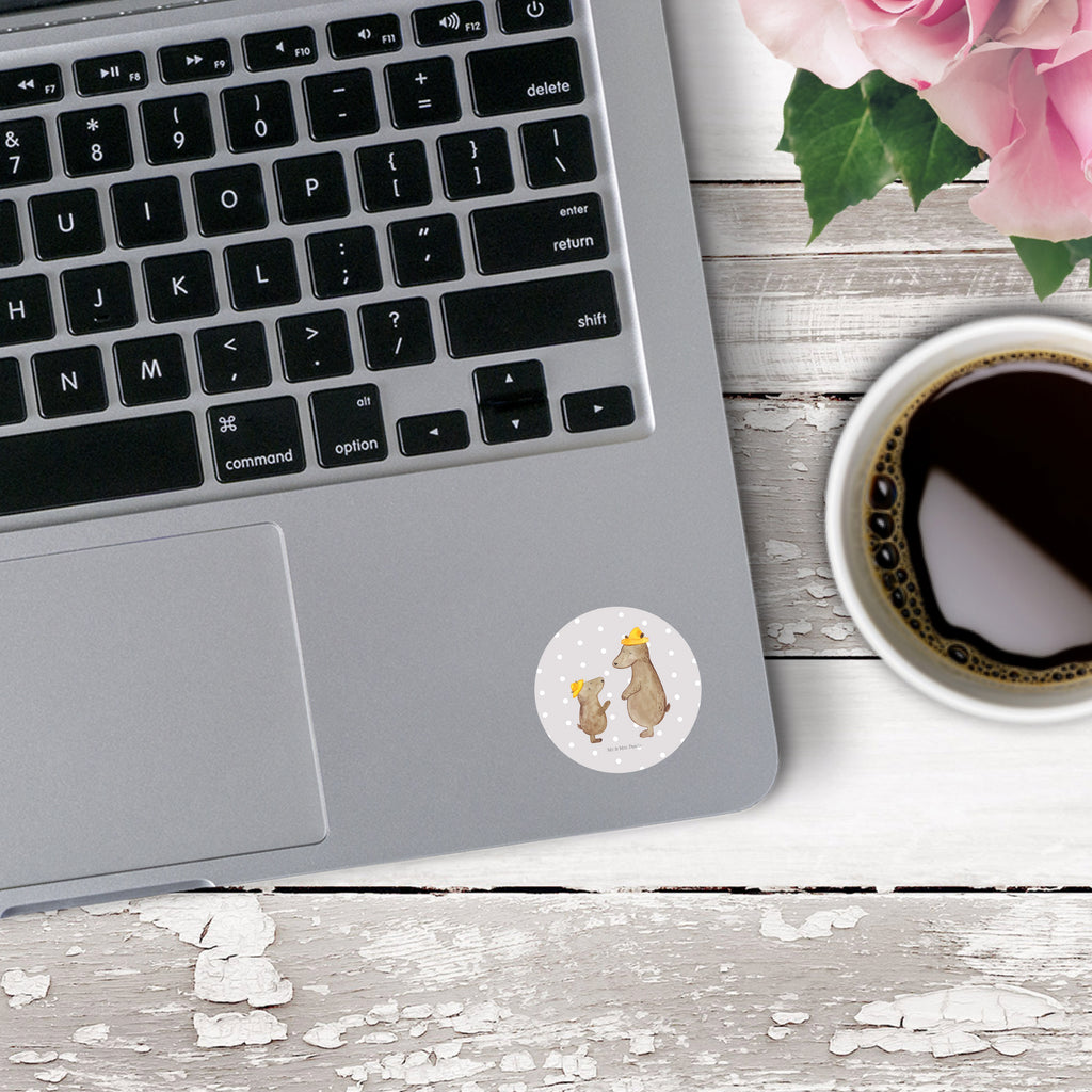 40mm Rund Aufkleber Bären mit Hut