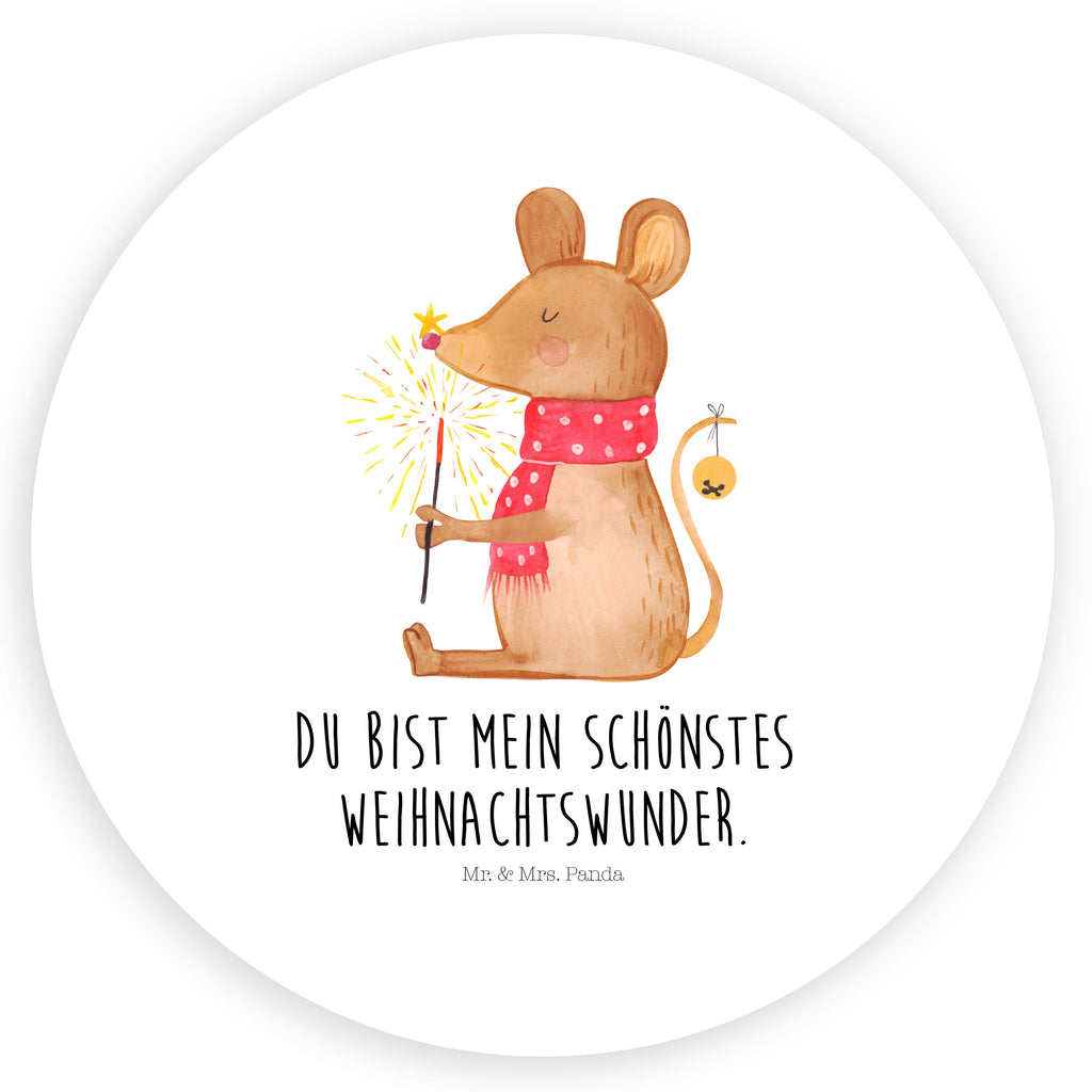 40mm Rund Aufkleber Weihnachtsmaus Sticker, Aufkleber, Etikett, Winter, Weihnachten, Weihnachtsdeko, Nikolaus, Advent, Heiligabend, Wintermotiv, Frohe Weihnachten, Weihnachtsgruß, Weihnachtsmotiv, Maus, Mäuschen, Weihnachtswunder