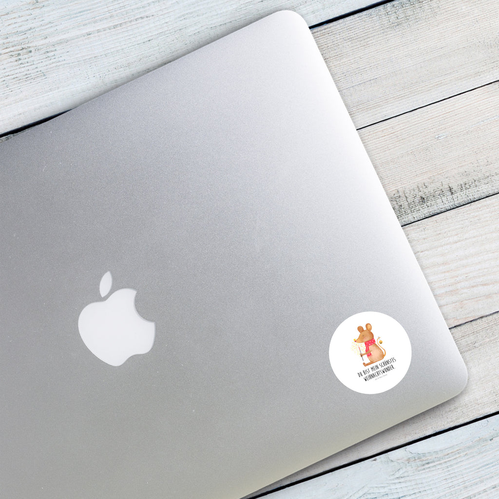 40mm Rund Aufkleber Weihnachtsmaus Sticker, Aufkleber, Etikett, Winter, Weihnachten, Weihnachtsdeko, Nikolaus, Advent, Heiligabend, Wintermotiv, Frohe Weihnachten, Weihnachtsgruß, Weihnachtsmotiv, Maus, Mäuschen, Weihnachtswunder