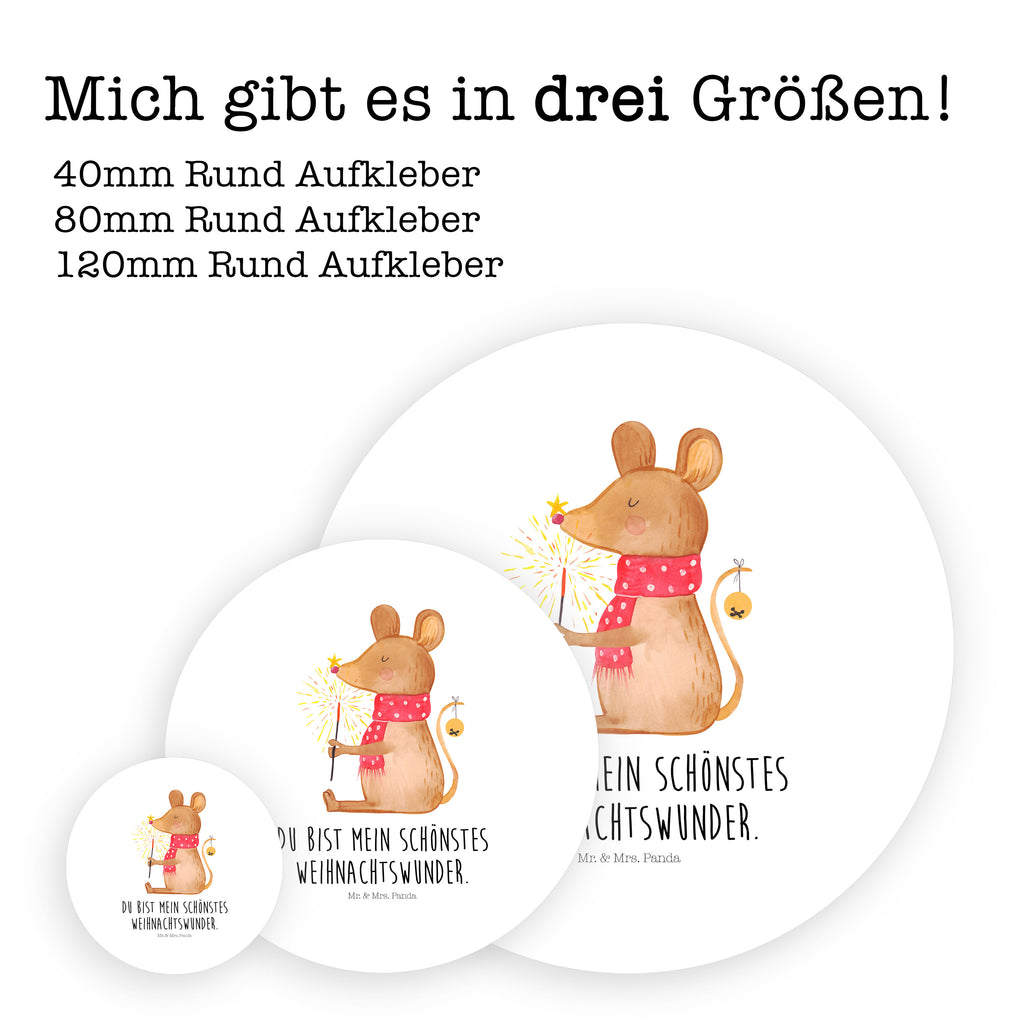 40mm Rund Aufkleber Weihnachtsmaus Sticker, Aufkleber, Etikett, Winter, Weihnachten, Weihnachtsdeko, Nikolaus, Advent, Heiligabend, Wintermotiv, Frohe Weihnachten, Weihnachtsgruß, Weihnachtsmotiv, Maus, Mäuschen, Weihnachtswunder