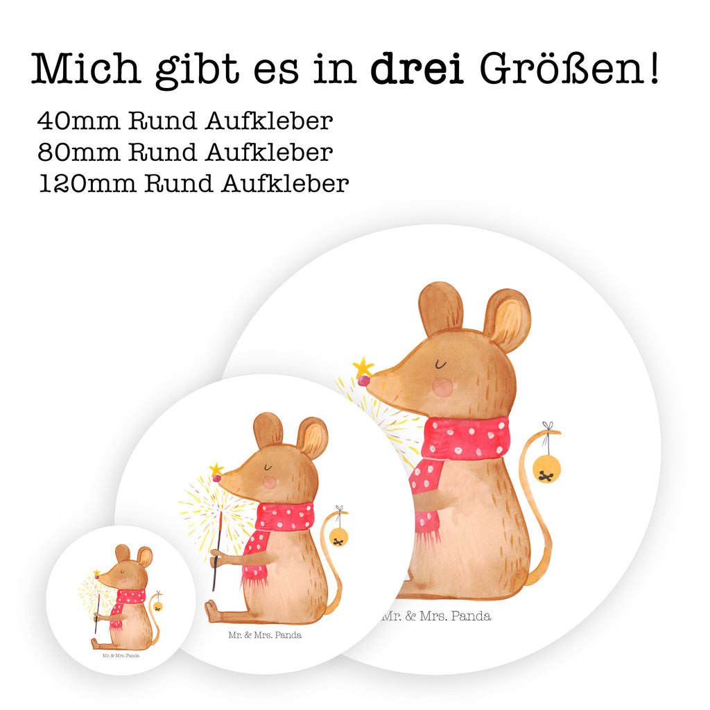 40mm Rund Aufkleber Weihnachtsmaus Sticker, Aufkleber, Etikett, Winter, Weihnachten, Weihnachtsdeko, Nikolaus, Advent, Heiligabend, Wintermotiv, Frohe Weihnachten, Weihnachtsgruß, Weihnachtsmotiv, Maus, Mäuschen, Weihnachtswunder