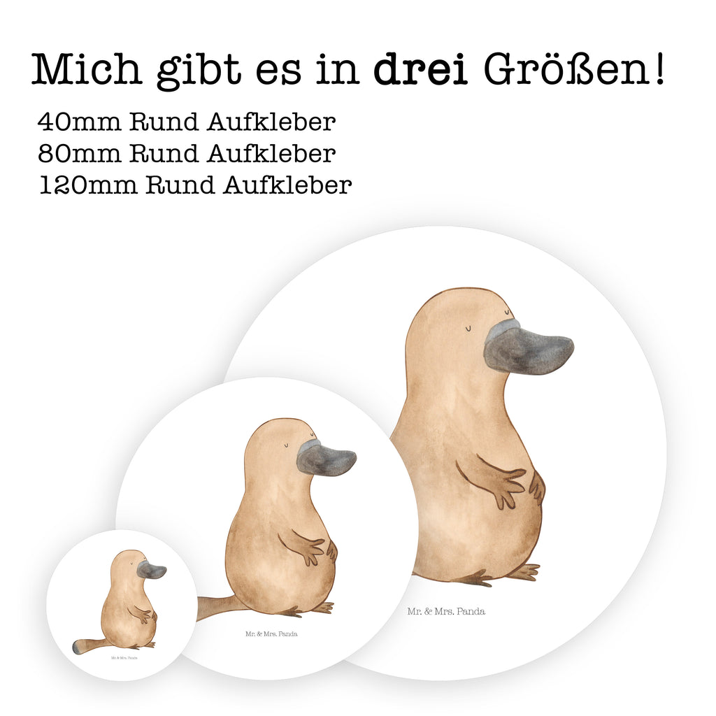 40mm Rund Aufkleber Schnabeltier mutig Sticker, Aufkleber, Etikett, Meerestiere, Meer, Urlaub, Schnabeltier, Mut, mutig, Lebensweisheit, Schnabeltiere, Motivation, Training, Büro, Arbeit, Neuanfang, Neustart, Weltreise, Raodtrip