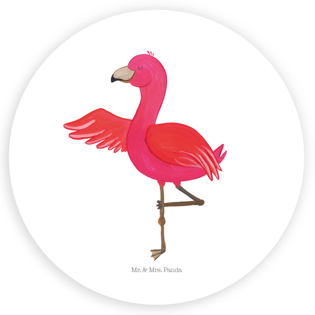 40mm Rund Aufkleber Flamingo Yoga Sticker, Aufkleber, Etikett, Flamingo, Vogel, Yoga, Namaste, Achtsamkeit, Yoga-Übung, Entspannung, Ärger, Aufregen, Tiefenentspannung