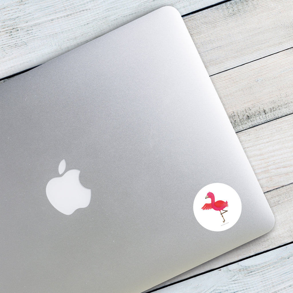 40mm Rund Aufkleber Flamingo Yoga Sticker, Aufkleber, Etikett, Flamingo, Vogel, Yoga, Namaste, Achtsamkeit, Yoga-Übung, Entspannung, Ärger, Aufregen, Tiefenentspannung