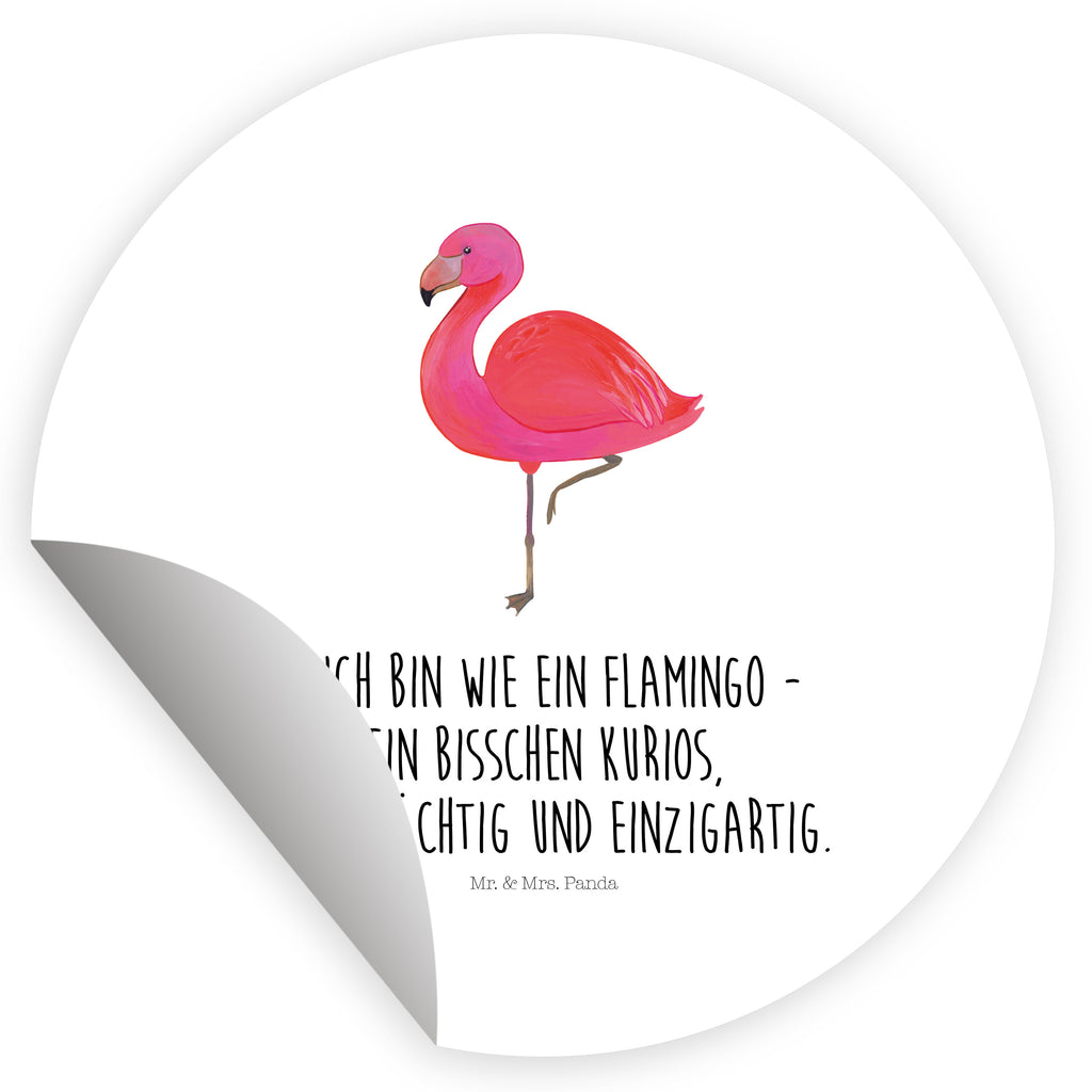 40mm Rund Aufkleber Flamingo classic Sticker, Aufkleber, Etikett, Flamingo, Einzigartig, Selbstliebe, Stolz, ich, für mich, Spruch, Freundin, Freundinnen, Außenseiter, Sohn, Tochter, Geschwister